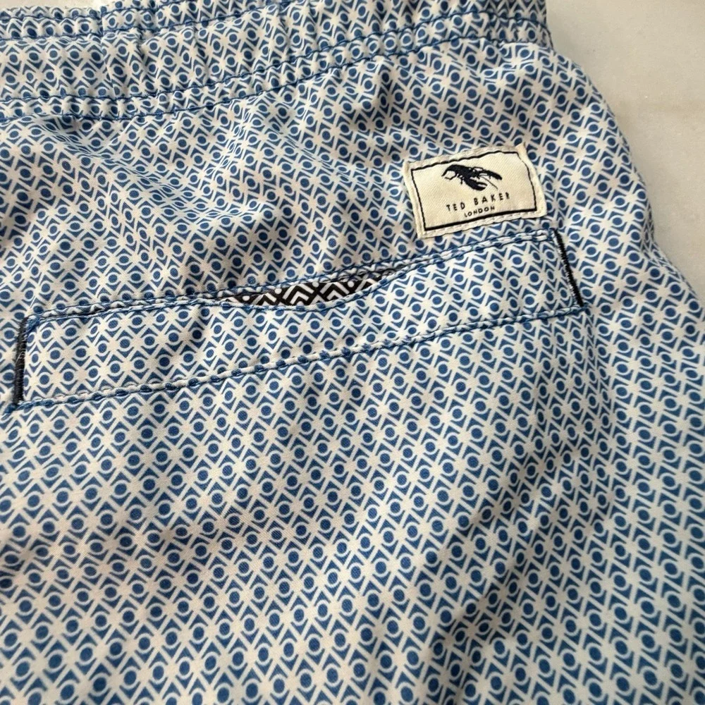 Ted Baker London Mens Lined Swim Trunks Board Shorts Size 3 Sm Swimsuit‎ Casual